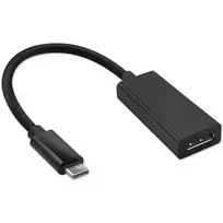 usb c laidas 4k - Qoltec 50377 USB-C į DisplayPort adapteris 4K 0.23m Juodas (Black) - 2 nuotrauka