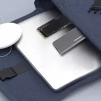 enclosure m.2 sata - Qoltec 52267 Korpusas SSD M.2 SATA NGFF USB-C 2TB Pilkas (Grey) - 3 nuotrauka