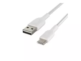 usb c cable 15cm - Belkin Braided USB To USB Type-C Cable 15cm White - 5 nuotrauka