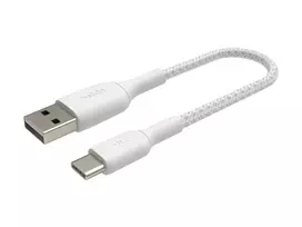 usb c cable 15cm - Belkin Braided USB To USB Type-C Cable 15cm White - 6 nuotrauka