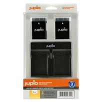Jupio Kit: 2x Battery EN-EL14/EN-EL14A 1100mAh + USB Dual Charger