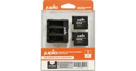 Jupio GoPro 2x HERO5/6/7 battery + Compact Triple Charger