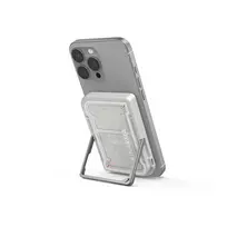 isorine baterija su magsafe - Skinarma Nexus Mecha Magnetic Kick-Stand 5000mAh, 20W, PD, USB-C, MagSafe, šviesiai pilka - 2 nuotrauka