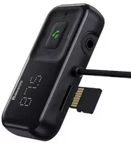 mp3 fm moduliatorius - Baseus T Shaped S-16 Bluetooth MP3 FM siųstuvas su įkrovikliu Juodas (Black) - 2 nuotrauka