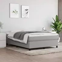 vidaXL Lovos rėmas su spyruoklėmis, šviesiai pilka (Light Grey), 140x200 cm, audinys