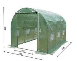 senukai plevele - Šiltnamis su armuota plėvele, 7 m2, 3,5 x 2 m, žalias - 13 nuotrauka