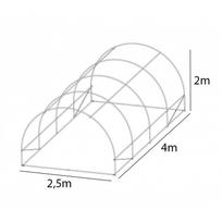 2 siltnamiai - Šiltnamis su armuota plėvele, 10 m2, 2,5x4 m, baltas - 4 nuotrauka
