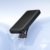 10000mah power bank - Borofone BJ79 Clever, 10000mAh, juodas - 3 nuotrauka