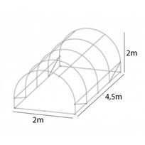 arkinis siltnamis - Šiltnamis su armuota plėvele, 9 m2, 2 x 4,5 m, baltas - 4 nuotrauka
