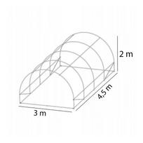 arkinis siltnamis - Šiltnamis Klasika su armuota plėvele, 13,5 m² (3x4,5 m), Žalias (Green) - 8 nuotrauka