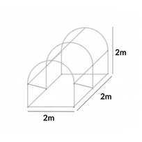 2 siltnamiai - Šiltnamio rėmas, 4 m2, 2x2 m - 4 nuotrauka