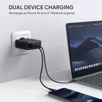 60w type c - Trust USB + USB Type-C Wall Charger Black - 3 nuotrauka