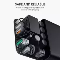 60w type c - Trust USB + USB Type-C Wall Charger Black - 4 nuotrauka