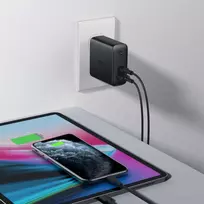 60w type c - Trust USB + USB Type-C Wall Charger Black - 6 nuotrauka