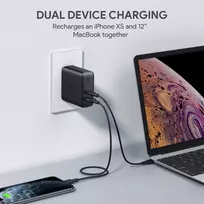 60w type c - Trust USB + USB Type-C Wall Charger Black - 7 nuotrauka