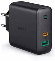 60w type c - Trust USB + USB Type-C Wall Charger Black - 8 nuotrauka
