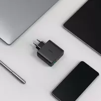 60w type c - Trust USB + USB Type-C Wall Charger Black - 9 nuotrauka