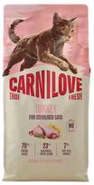 Carnilove True Fresh Turkey Adult Cat Sterilised sausas maistas katėms 6 kg