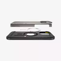 iphone 16 pro max deklas magsafe - Spigen Tough Armor MAG iPhone 16 Pro Max MagSafe gunmetal ACS08012 - 7 nuotrauka