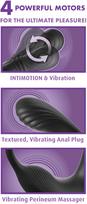 mulers - Anal Fantasy Elite afe Ass-Gasm IntiMotion Black Vibruojantis analinis dildo - 5 nuotrauka