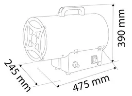 lauke nesiojami - Dujinis šildytuvas NEO Gas Heater 90-084, 30000 W - 8 nuotrauka