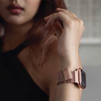 apple watch series 9 - Uniq Dante dirželis Apple Watch Series 1/2/3/4/5/6/7/8/SE/SE2 38/40/41mm Nerūdijančio plieno, rožinis auksas (Rose Gold) - 3 nuotrauka