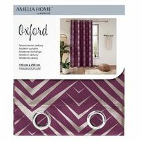 AmeliaHome Oxford Curtains Piramides Plum 140x250
