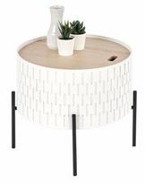 Kavos staliukas Halmar Sintra White, 350x350x350 mm
