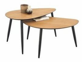 Kavos staliukas Halmar Geneva Golden Oak, 800x450x480 mm