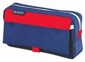 Herlitz Pencil Pouch With 2 Add.Bags Blue & Red