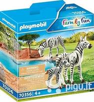 PLAYMOBIL Family Fun Zoologijos sodo zebrai 70356 