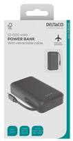 10000mah power bank - Deltaco PB-CC102, 10000mAh, 20W, juodas (black) - 2 nuotrauka