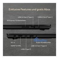 ryzen hx 370 - ASUS ProArt P16 H7606WX-SE008X, Ryzen AI 9 HX 370, 64 GB, 2 TB, 16", RTX 5090, Juodas (Black) - 4 nuotrauka