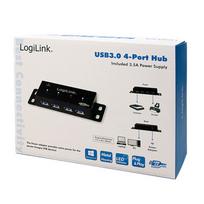 usb adapter usb port - LogiLink USB 3.0 Hub 4-Ports Black - 4 nuotrauka