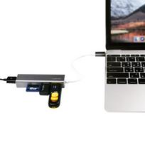 sd card usb c reader - LogiLink USB-C 3.0 HUB 3-port w/ Card Reader - 4 nuotrauka