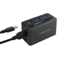 card reader 3.2 - LogiLink USB 3.0 HUB w/AiO Card Reader - 2 nuotrauka