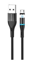 USB kabelis Borofone BU16 Skill Magnetic microUSB 1.0m juodas