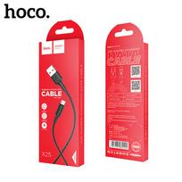 usb c pakrovejas - HOCO X25 Type-C 1m juodas - 1 nuotrauka