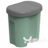 Šiukšlių dėžė su pedalu Rotho WASTE DUO, 2x10L, žalia sp.