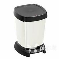Šiukšlių dėžė su pedalu Rotho Paso, 6L, baltos sp.