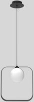 pakabinamos juodos lubos - Candellux Tula Pendant Lamp Square 28W G9 Black - 1 nuotrauka
