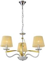 pakabinami sviestuvai senukai - Candellux Diva 3X40W E14 Hanging Ceiling Lamp Chrome Gold - 1 nuotrauka