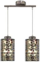 Candellux Nocturno 2x40W E27 Hanging Lamp Chrome