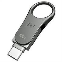 2gb usb flash - Silicon Power 32GB Mobile C80 Silver - 3 nuotrauka