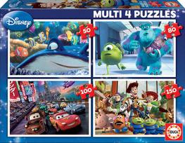 Dėlionė EDUCA 4 in 1 50+80+100+150 PIXAR