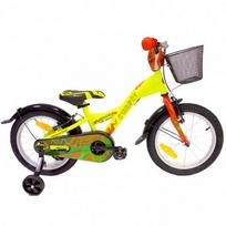 Dviratis 4KIDS Jumper 16" dydis 9.5"(24 cm) (plieninis, geltona/oranžinė)