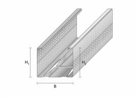 Favor CW 0.5mm, vertikalus, pertvaroms, 50-100mm (įv.ilgiai) : Ilgis gipso sistemoms - 3000, Matmenys gipso profiliams - 75 x 50