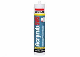 Soudal ACRYRUB SWS, dažomas, baltas, 310ml : Pakuotė - 310 ml, Spalva - Baltas
