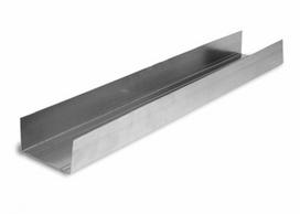 Profilis Knauf UW 0.6mm, horizontalus, pertvaroms, 50-100mm (įv.ilgiai) : Ilgis gipso sistemoms - 3000, Matmenys gipso profiliams - 100 x 40