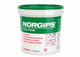 Norgips EXTRA FINISH, paruoštas naudoti, iki 3mm, 28kg : Pakuotė - 28 kg